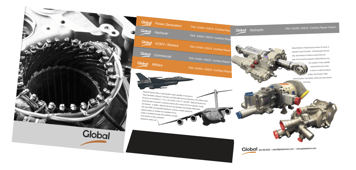 Sample of Pocket Folder with Stepdown inserts for  Global Air Services